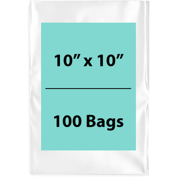 Clear Poly Bags Flat 1.5 Mil Size: 10 inch (width) X 10 inch (height)